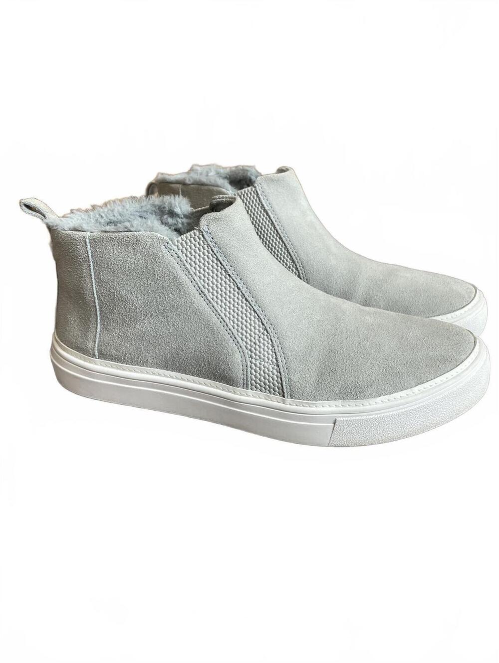 Toms Bryce gray suede ankle booties 10